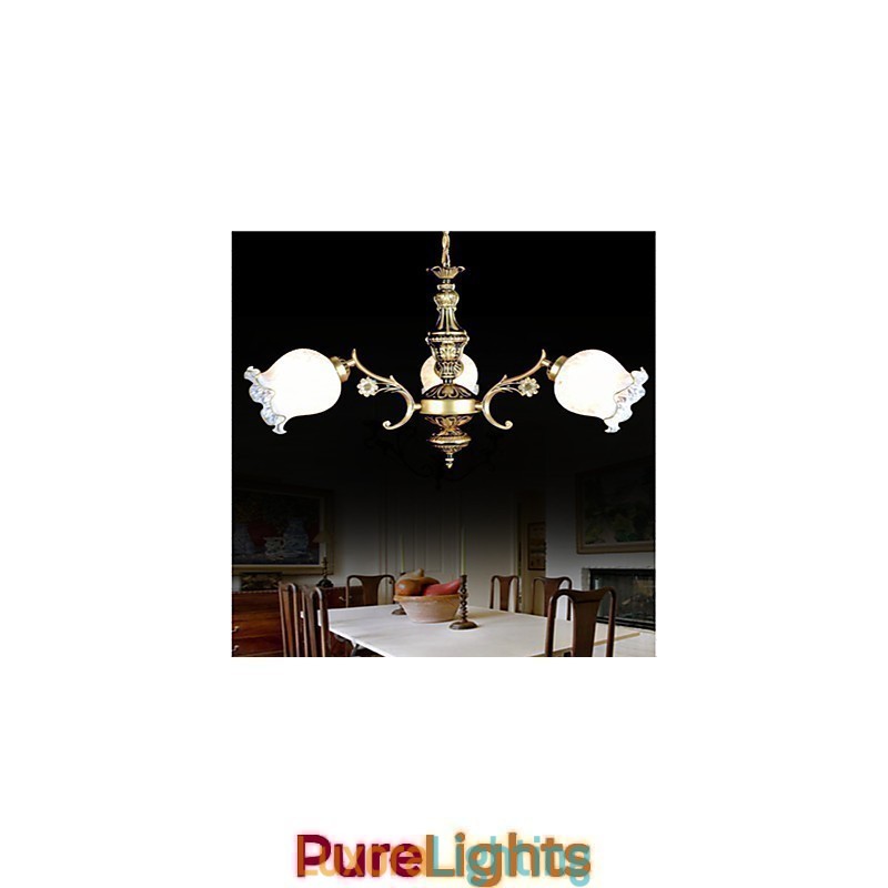 Designer Touch Decorative Bronze Chandelier Three Lights European Retro Classic