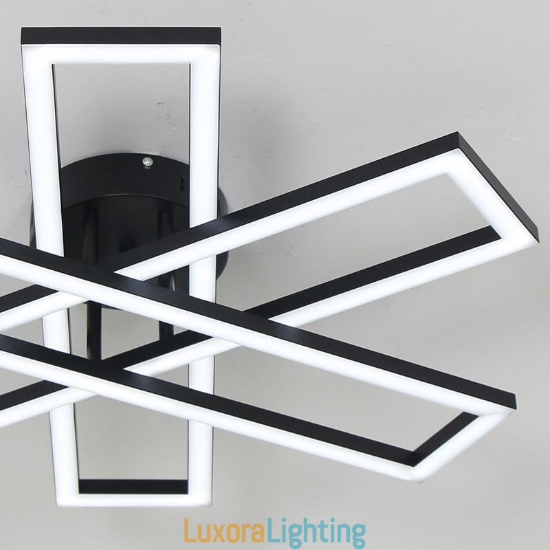 Designer Touch Decorative Minimalist Flush Mount Aluminum Art Windmill Ceiling Light