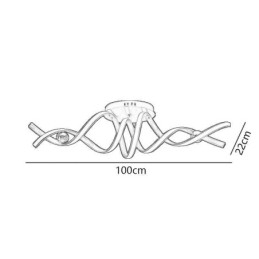 Designer Touch Decorative Modern Flush Mount Aluminum Art Spiral Ceiling Lamp Light