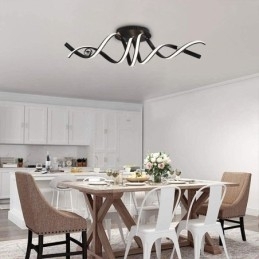 Designer Touch Decorative Modern Flush Mount Aluminum Art Spiral Ceiling Lamp Light