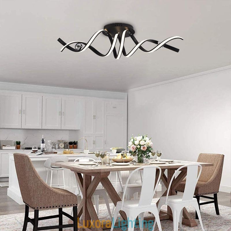 Designer Touch Decorative Modern Flush Mount Aluminum Art Spiral Ceiling Lamp Light