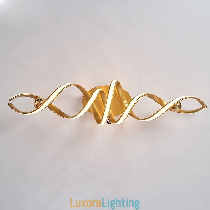 Designer Touch Decorative Modern Flush Mount Aluminum Art Spiral Ceiling Lamp Light