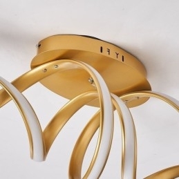 Designer Touch Decorative Modern Flush Mount Aluminum Art Spiral Ceiling Lamp Light