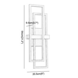 Designer Touch Decorative Minimalist Flush Mount Aluminum Art Geometric Square Ceiling Light