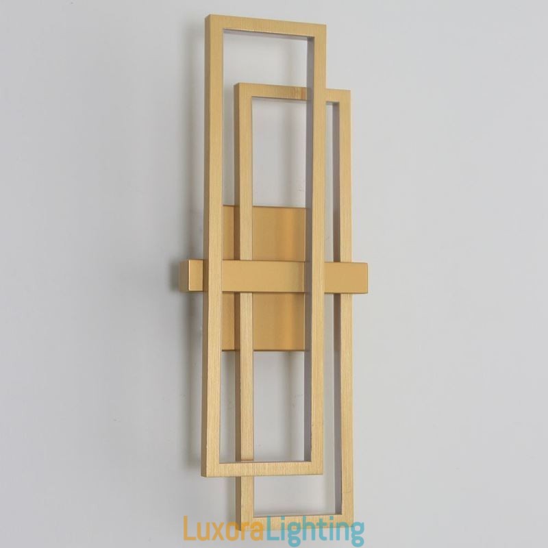 Designer Touch Decorative Minimalist Flush Mount Aluminum Art Geometric Square Ceiling Light