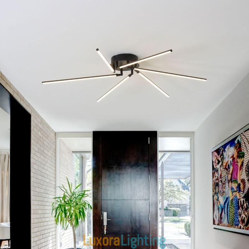 Designer Touch Decorative Creative Flush Mount Aluminum Art Windmill Ceiling Lamp