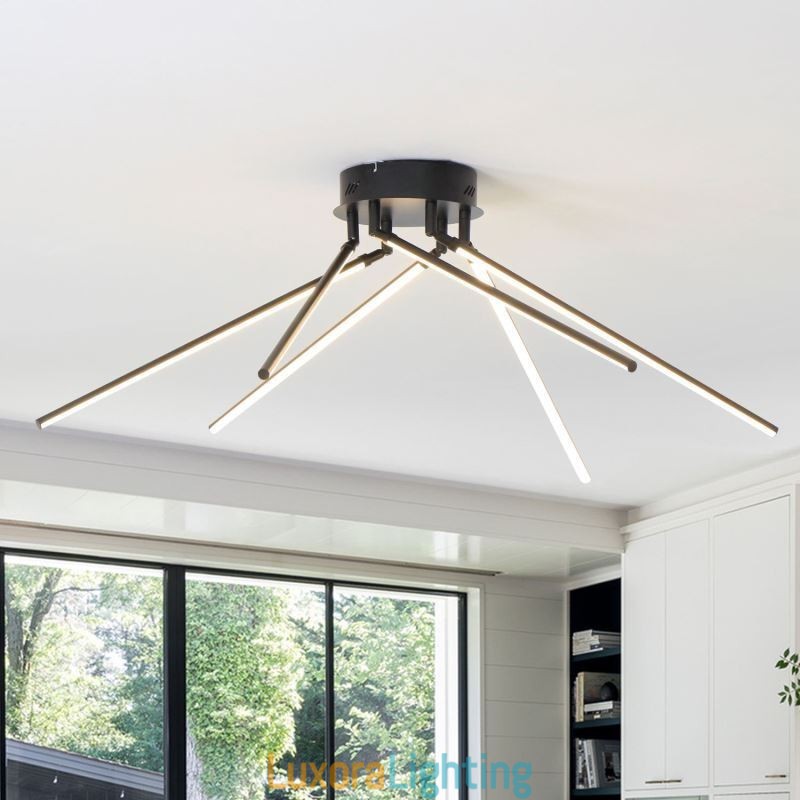 Designer Touch Decorative Creative Flush Mount Aluminum Art Windmill Ceiling Lamp