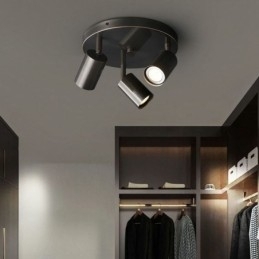 Designer Touch Decorative Modern Flush Mount Golden Black Flush Mount with 3 Lights Copper Art Home Lighting