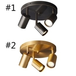 Designer Touch Decorative Modern Flush Mount Golden Black Flush Mount with 3 Lights Copper Art Home Lighting