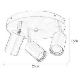 Designer Touch Decorative Modern Flush Mount Golden Black Flush Mount with 3 Lights Copper Art Home Lighting