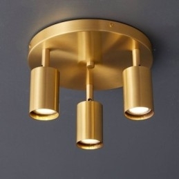 Designer Touch Decorative Modern Flush Mount Golden Black Flush Mount with 3 Lights Copper Art Home Lighting