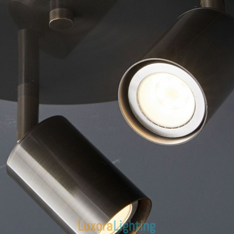 Designer Touch Decorative Modern Flush Mount Golden Black Flush Mount with 3 Lights Copper Art Home Lighting