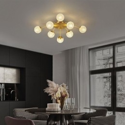Designer Touch Decorative Modern Flush Mount Golden Ceiling Light Light Fixture