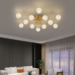 Designer Touch Decorative Modern Flush Mount Golden Ceiling Light Light Fixture