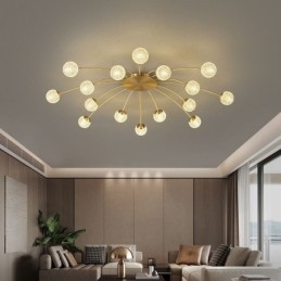 Designer Touch Decorative Modern Flush Mount Golden Ceiling Light Light Fixture