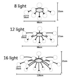 Designer Touch Decorative Modern Flush Mount Golden Ceiling Light Light Fixture