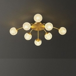 Designer Touch Decorative Modern Flush Mount Golden Ceiling Light Light Fixture