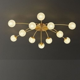 Designer Touch Decorative Modern Flush Mount Golden Ceiling Light Light Fixture