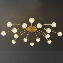 Designer Touch Decorative Modern Flush Mount Golden Ceiling Light Light Fixture