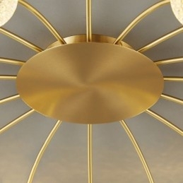 Designer Touch Decorative Modern Flush Mount Golden Ceiling Light Light Fixture
