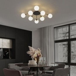 Designer Touch Decorative Modern Flush Mount Black Ceiling Light Light Fixture