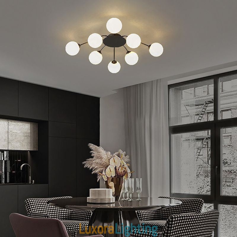 Designer Touch Decorative Modern Flush Mount Black Ceiling Light Light Fixture