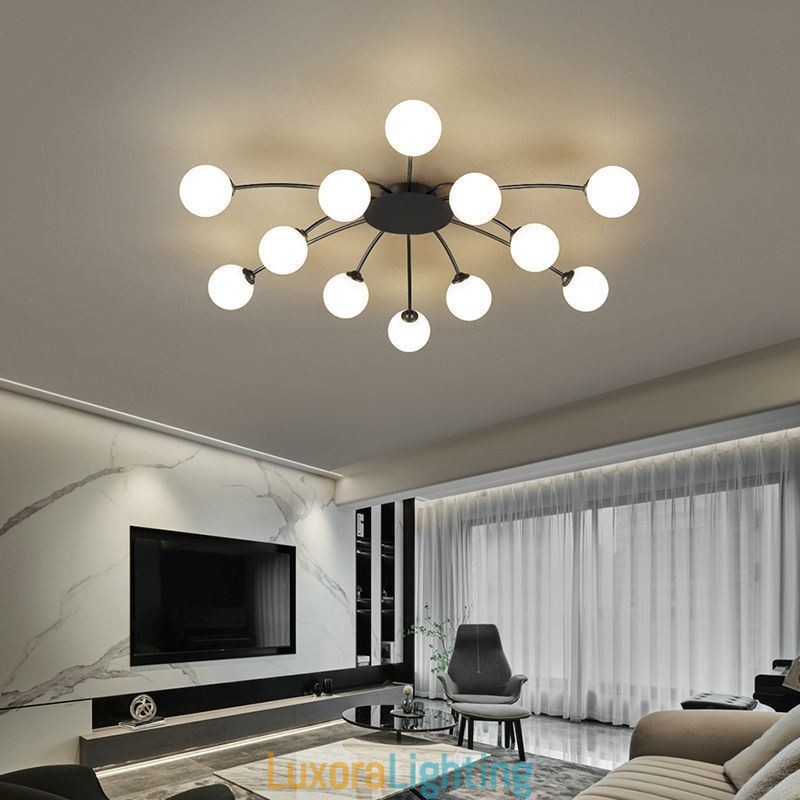 Designer Touch Decorative Modern Flush Mount Black Ceiling Light Light Fixture