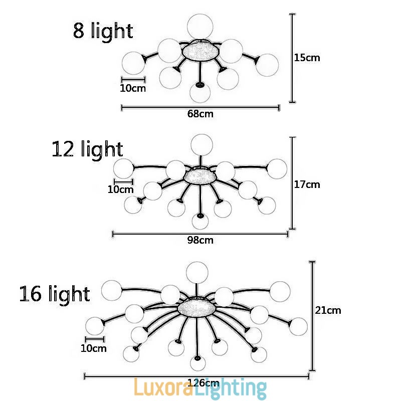 Designer Touch Decorative Modern Flush Mount Black Ceiling Light Light Fixture