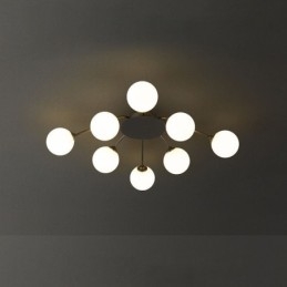 Designer Touch Decorative Modern Flush Mount Black Ceiling Light Light Fixture