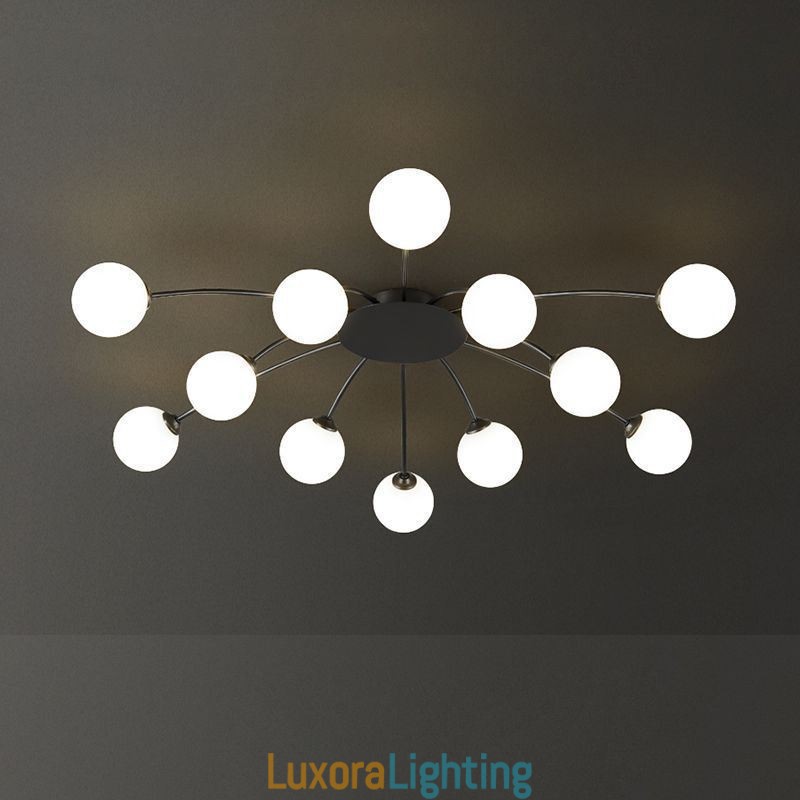 Designer Touch Decorative Modern Flush Mount Black Ceiling Light Light Fixture