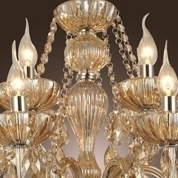 Designer Touch Decorative Chandelier Crystal Luxury Modern 2 Tiers Living 12 Lights
