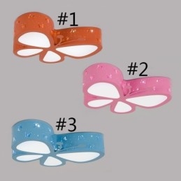 Designer Touch Decorative Butterfly Flush Mount Contemporary Metal Ceiling Fixture