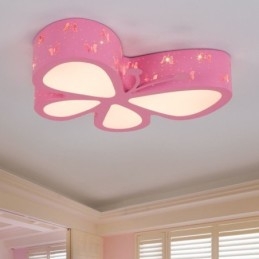 Designer Touch Decorative Butterfly Flush Mount Contemporary Metal Ceiling Fixture