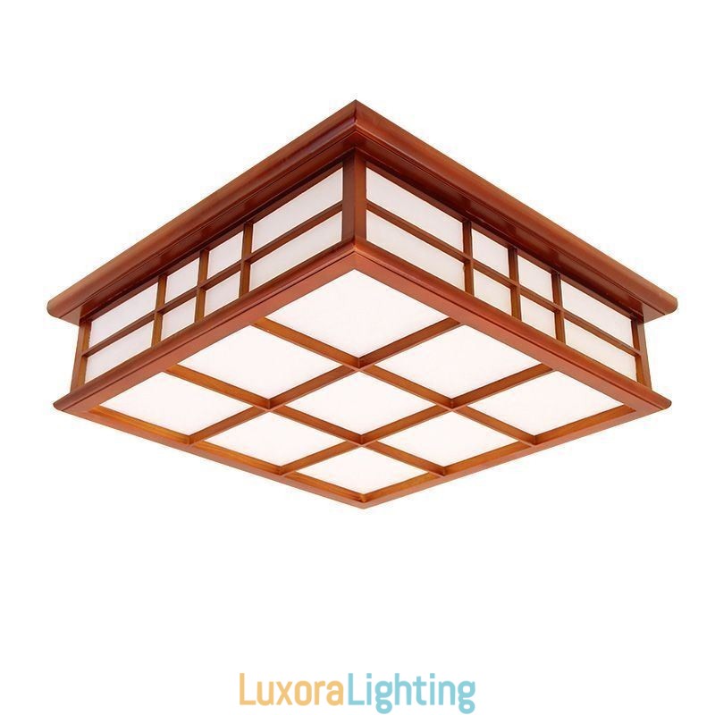 Designer Touch Decorative Retro Style Ceiling Light Wooden Flush Mount