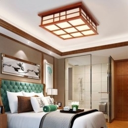 Designer Touch Decorative Retro Style Ceiling Light Wooden Flush Mount