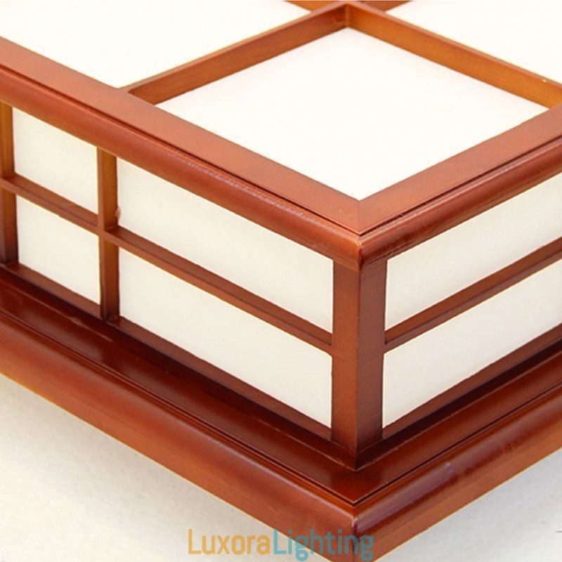 Designer Touch Decorative Retro Style Ceiling Light Wooden Flush Mount