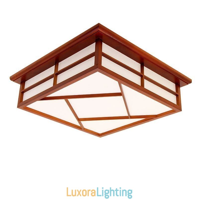 Designer Touch Decorative Retro Style Ceiling Light Square Flush Mount