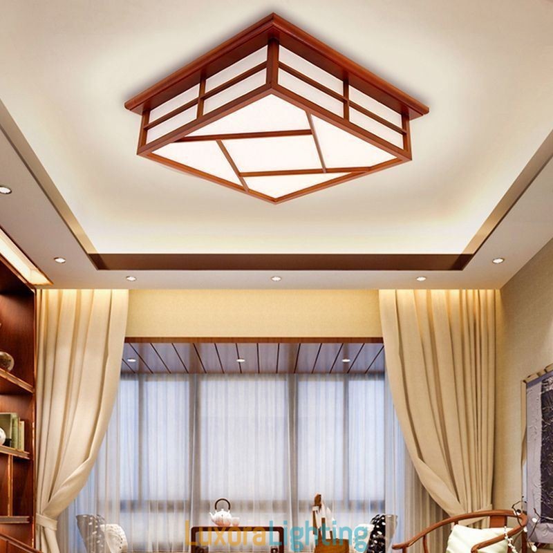 Designer Touch Decorative Retro Style Ceiling Light Square Flush Mount