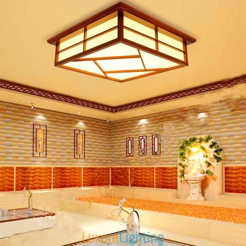 Designer Touch Decorative Retro Style Ceiling Light Square Flush Mount