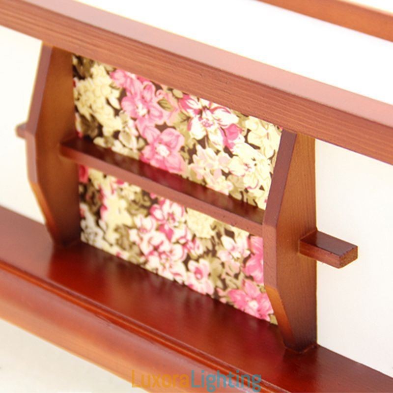 Designer Touch Decorative Retro Wooden Flush Mount Square Ceiling Light