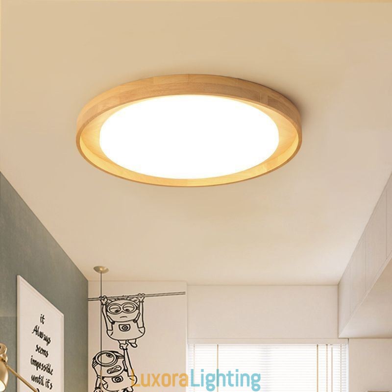 Designer Touch Decorative Modern Ceiling Light Wooden Acrylic Round Ceiling Light
