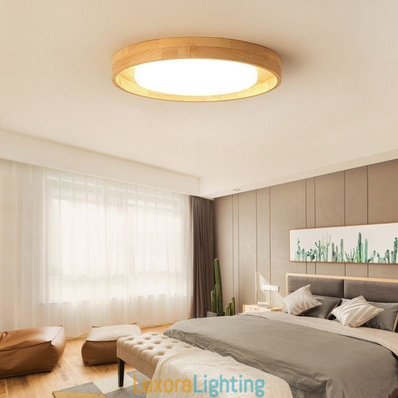 Designer Touch Decorative Modern Ceiling Light Wooden Acrylic Round Ceiling Light