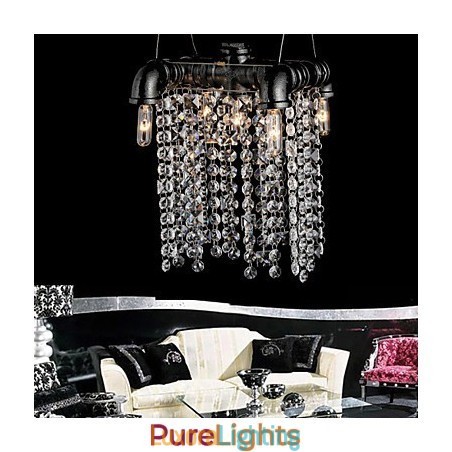 Designer Touch Decorative Chandelier Mini Style Rustic Lodge Retro Metal