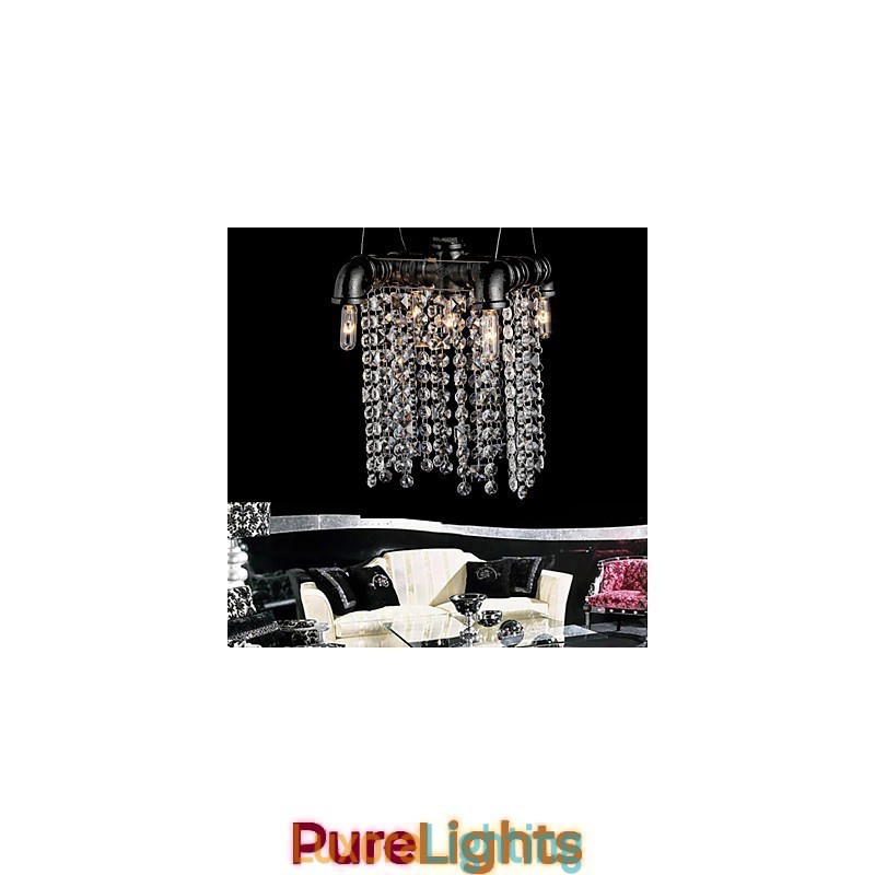 Designer Touch Decorative Chandelier Mini Style Rustic Lodge Retro Metal