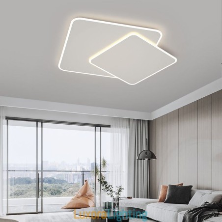 Designer Touch Decorative Modern Flush Mount Geometric Square Ceiling Light
