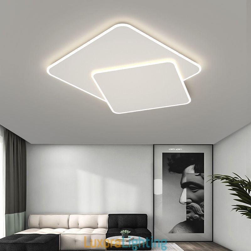 Designer Touch Decorative Modern Flush Mount Geometric Square Ceiling Light