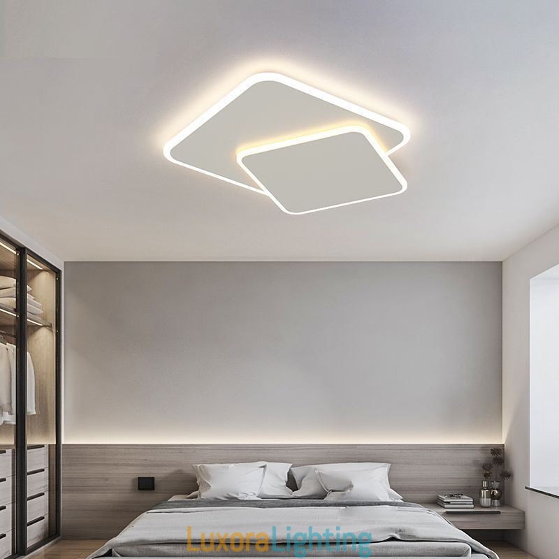 Designer Touch Decorative Modern Flush Mount Geometric Square Ceiling Light