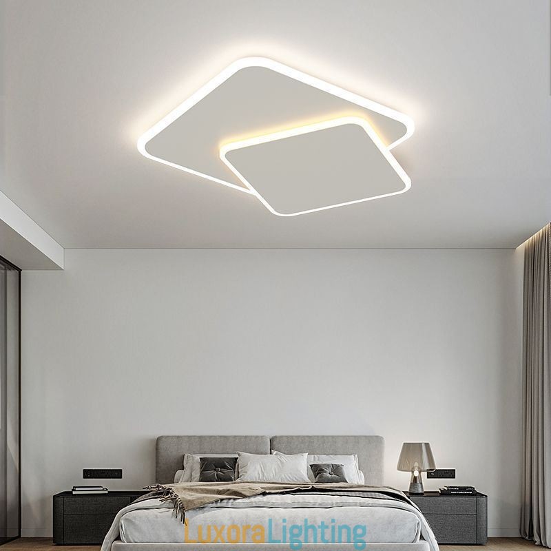 Designer Touch Decorative Modern Flush Mount Geometric Square Ceiling Light