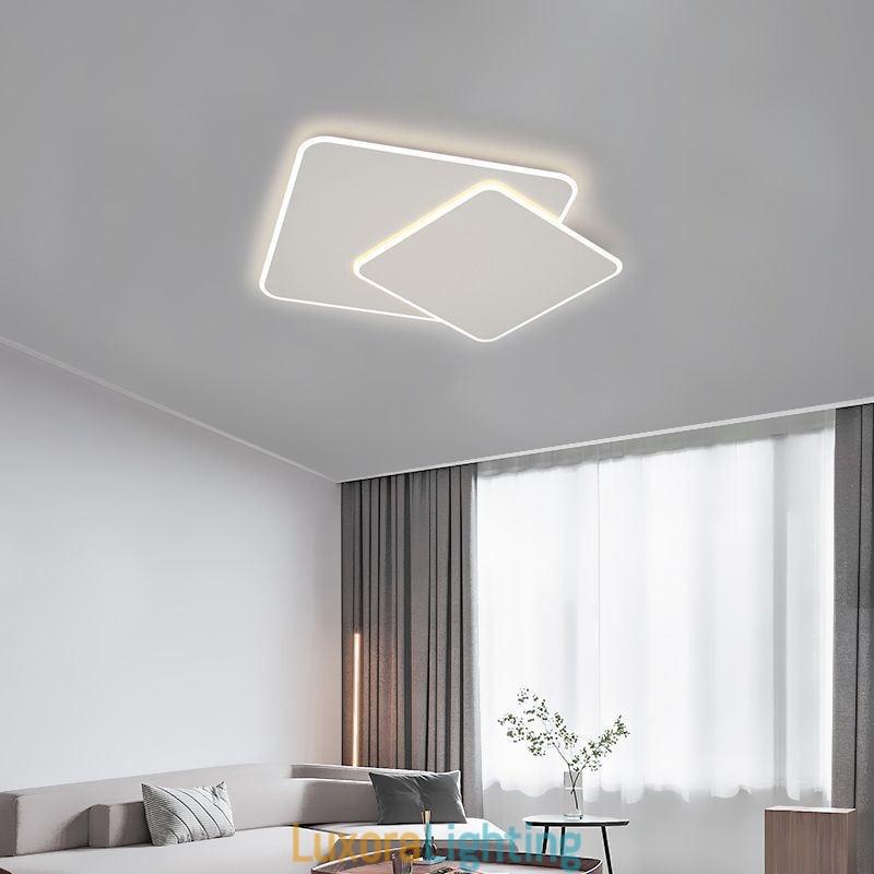 Designer Touch Decorative Modern Flush Mount Geometric Square Ceiling Light