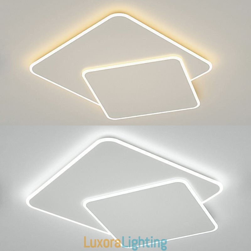 Designer Touch Decorative Modern Flush Mount Geometric Square Ceiling Light
